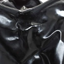 Versace Black Patent Leather Satchel For Women -Versace Official Website luxury women versace used handbags p256009 1576993646 016