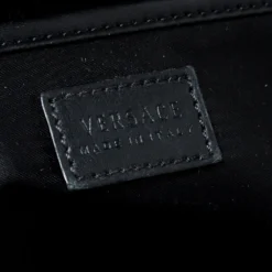 Versace Black Leather Medusa Medallion Satchel For Women -Versace Official Website luxury women versace used handbags p256246 002