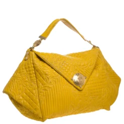 Versace Yellow Barocco Leather Medusa Flap Shoulder Bag For Women 13 Versace Yellow Barocco Leather Medusa Flap Shoulder Bag For Women -Versace Official Website luxury women versace used handbags p256548 002