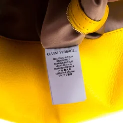 Versace Yellow Barocco Leather Medusa Flap Shoulder Bag For Women 18 Versace Yellow Barocco Leather Medusa Flap Shoulder Bag For Women -Versace Official Website luxury women versace used handbags p256548 005