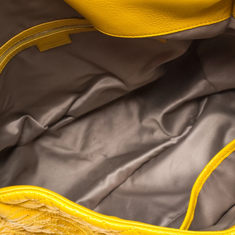 Versace Yellow Barocco Leather Medusa Flap Shoulder Bag For Women 7 Versace Yellow Barocco Leather Medusa Flap Shoulder Bag For Women - Image 7