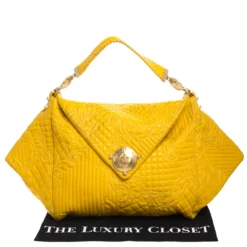Versace Yellow Barocco Leather Medusa Flap Shoulder Bag For Women 20 Versace Yellow Barocco Leather Medusa Flap Shoulder Bag For Women -Versace Official Website luxury women versace used handbags p256548 008
