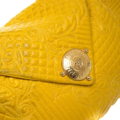 Versace Yellow Barocco Leather Medusa Flap Shoulder Bag For Women 15 Versace Yellow Barocco Leather Medusa Flap Shoulder Bag For Women -Versace Official Website luxury women versace used handbags p256548 010