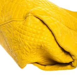 Versace Yellow Barocco Leather Medusa Flap Shoulder Bag For Women 21 Versace Yellow Barocco Leather Medusa Flap Shoulder Bag For Women -Versace Official Website luxury women versace used handbags p256548 011