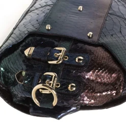 Versace Multicolor Ombre Python Canyon Bag For Women -Versace Official Website luxury women versace used handbags p259146 002