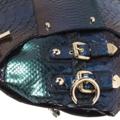 Versace Multicolor Ombre Python Canyon Bag For Women -Versace Official Website luxury women versace used handbags p259146 003