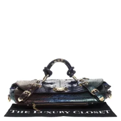 Versace Multicolor Ombre Python Canyon Bag For Women -Versace Official Website luxury women versace used handbags p259146 008