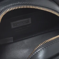 Versace Black Leather Small Tribute Medallion Bag For Women -Versace Official Website luxury women versace used handbags p259778 004