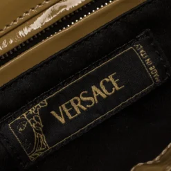 Versace Brown Zebra Print Fur Small Flap Bag For Women -Versace Official Website luxury women versace used handbags p259799 001