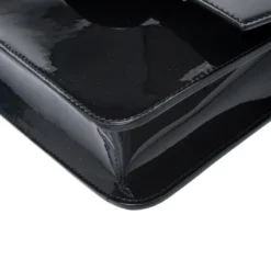 Versace Black Patent Leather Young Medusa Chain Shoulder Bag For Women -Versace Official Website luxury women versace used handbags p259802 008