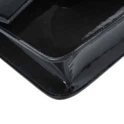 Versace Black Patent Leather Young Medusa Chain Shoulder Bag For Women -Versace Official Website luxury women versace used handbags p259802 009