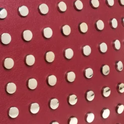 Versace Red Leather Studded Shoulder Bag For Women -Versace Official Website luxury women versace used handbags p260438 009