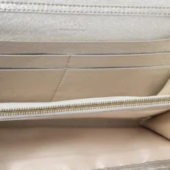 Versace Metallic White Quilted Leather Flap Chain Clutch For Women -Versace Official Website luxury women versace used handbags p260644 005