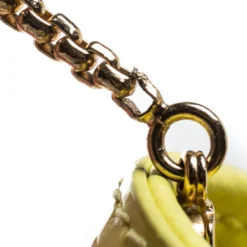 Versace Neon Yellow Patent Leather Medusa Chain Clutch For Women -Versace Official Website luxury women versace used handbags p263821 004