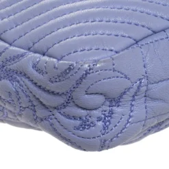 Versace Lilac Leather Embroidered Vanitas Shoulder Bag For Women -Versace Official Website luxury women versace used handbags p264253 004