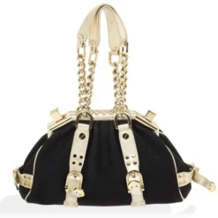 Versace Black Monogram Madonna Boston Bag For Women -Versace Official Website luxury women versace used handbags p26516 004