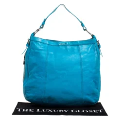 Versace Light Blue Leather Zip Around Hobo For Women -Versace Official Website luxury women versace used handbags p265791 009