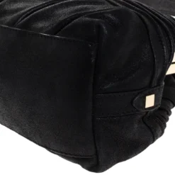 Versace Black Leather Frame Satchel For Women -Versace Official Website luxury women versace used handbags p266506 010