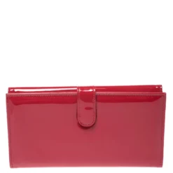 Versace Red Patent Leather Icon Continental Wallet For Women -Versace Official Website luxury women versace used handbags p266949 004