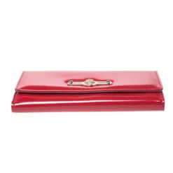 Versace Red Patent Leather Icon Continental Wallet For Women -Versace Official Website luxury women versace used handbags p266949 009