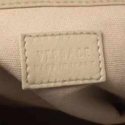 Versace Beige/Pink Quilted Leather Vanitas Satchel For Women -Versace Official Website luxury women versace used handbags p269278 001