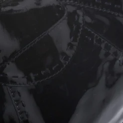 Versace Black Stitches Patent Leather Chain Shoulder Bag For Women -Versace Official Website luxury women versace used handbags p270915 007