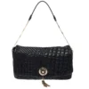 Versace Black Quilted Leather Calliope Vanitas Shoulder Bag For Women