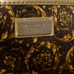 Versace Gold Barocco Leather Vanitas Medea Shoulder Bag For Women -Versace Official Website luxury women versace used handbags p273188 010