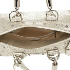 Versace Silver Quilted ‘Snap Out Of It’ Satchel For Women 32 Versace Silver Quilted ‘Snap Out Of It’ Satchel For Women -Versace Official Website luxury women versace used handbags p27501 016