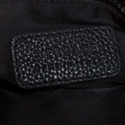 Versace Black Leather Floral Printed Wristlet Pouch For Women -Versace Official Website luxury women versace used handbags p279108 002