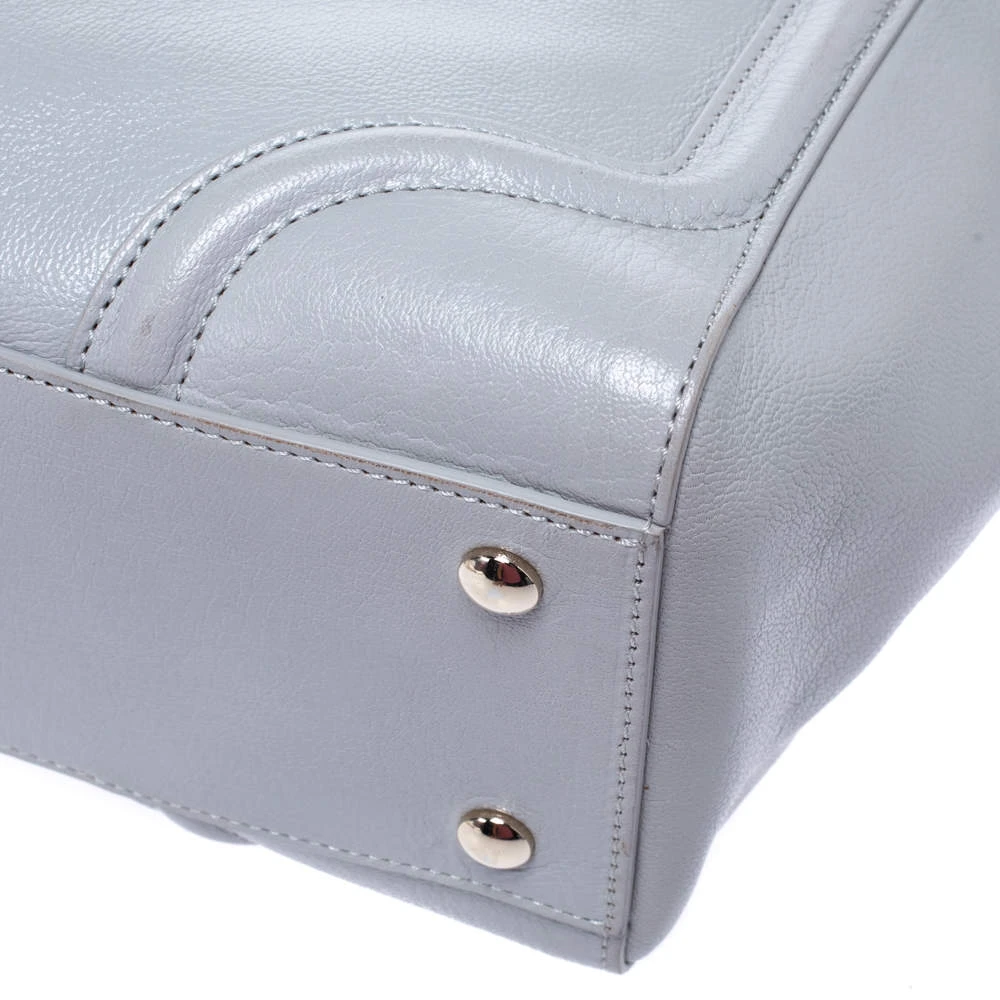 Versace Grey Leather Medusa Flap Tote For Women 10 Versace Grey Leather Medusa Flap Tote For Women - Image 10