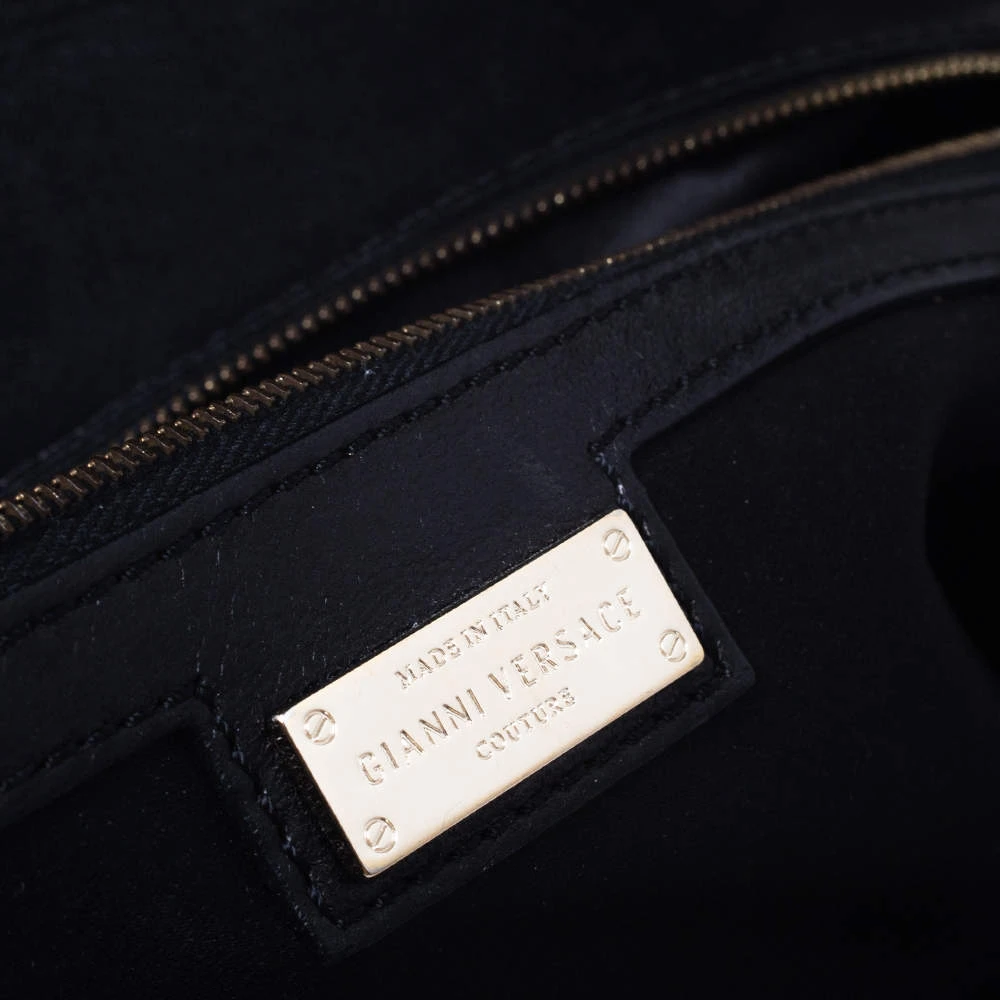 Versace Black Patent Leather Flap Shoulder Bag For Women 8 Versace Black Patent Leather Flap Shoulder Bag For Women - Image 8