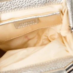 Versace Gold Leather Madonna Framed Satchel For Women -Versace Official Website luxury women versace used handbags p282407 008