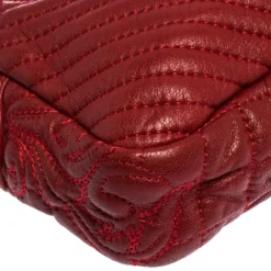 Versace Red Leather Medusa Charm Shoulder Bag For Women -Versace Official Website luxury women versace used handbags p284865 004