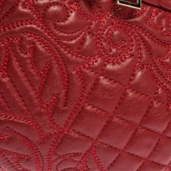 Versace Red Leather Medusa Charm Shoulder Bag For Women -Versace Official Website luxury women versace used handbags p284865 009