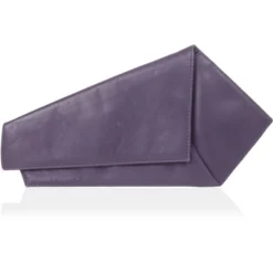 Versace Vintage Purple Leather Clutch For Women