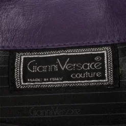 Versace Vintage Purple Leather Clutch For Women -Versace Official Website luxury women versace used handbags p28846 010