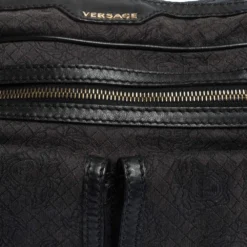 Versace Medusa Print Canvas And Leather Multiple Pocket Shoulder Bag For Women -Versace Official Website luxury women versace used handbags p291869 004