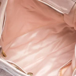 Versace Pearl Pink Leather Chain Shopper Tote For Women -Versace Official Website luxury women versace used handbags p292561 003