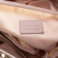 Versace Pearl Pink Leather Chain Shopper Tote For Women -Versace Official Website luxury women versace used handbags p292561 004