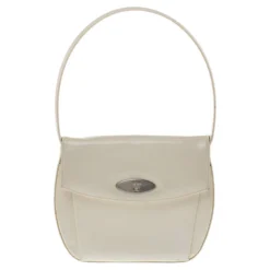 Versace White Patent Leather Shoulder Bag For Women