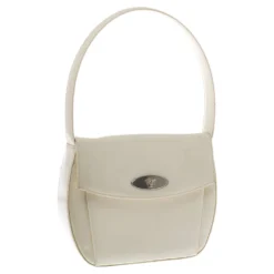 Versace White Patent Leather Shoulder Bag For Women -Versace Official Website luxury women versace used handbags p292562 003