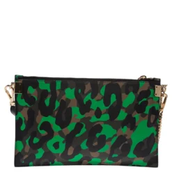 Versace Green Camouflage Leather Crossbody Bag For Women -Versace Official Website luxury women versace used handbags p292705 005