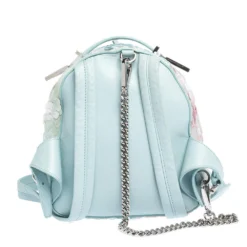 Versace Light Blue Suede And Leather Embellished Sequin Palazzo Medusa Backpack For Women -Versace Official Website luxury women versace used handbags p293735 008