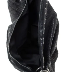 Versace Black Python Satchel For Women -Versace Official Website luxury women versace used handbags p294199 004