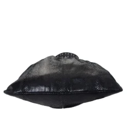 Versace Black Python Satchel For Women -Versace Official Website luxury women versace used handbags p294199 005