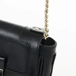 Versace Black Chain Mini Shoulder Bag For Women -Versace Official Website luxury women versace used handbags p29698 012