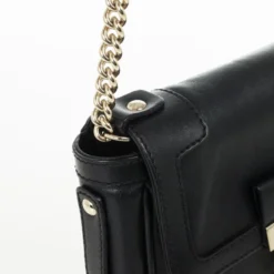 Versace Black Chain Mini Shoulder Bag For Women -Versace Official Website luxury women versace used handbags p29698 013