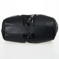 Versace Black Patent Framed Satchel For Women -Versace Official Website luxury women versace used handbags p29771 005