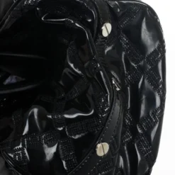 Versace Black Patent Framed Satchel For Women -Versace Official Website luxury women versace used handbags p29771 012